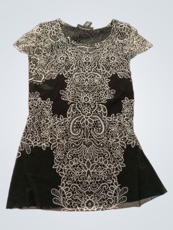 INC International Concepts Black Lace Blouse