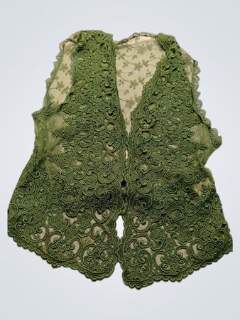 Karen Kane Green Lace Vest