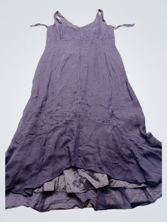 Jones New York Purple Silk Spaghetti Strap Dress