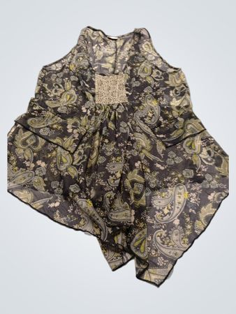 Gray Paisley Top
