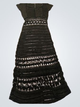 Black Crochet Dress