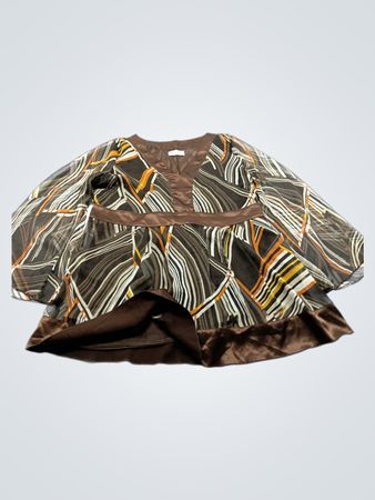 Brown Striped Cape