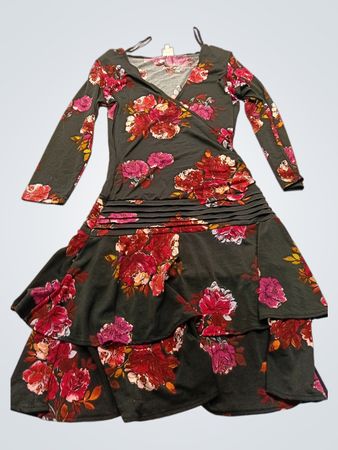 Suzy Shier Floral Wrap Dress