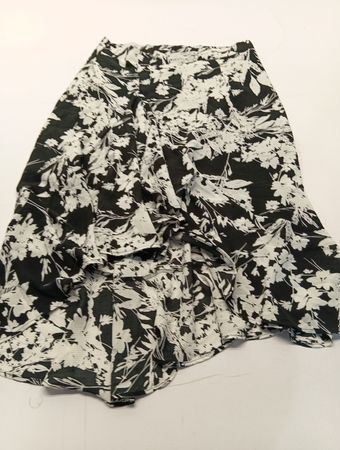 Black and White Floral Skirt
