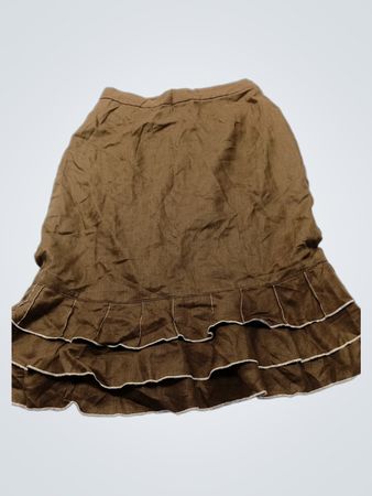 Brown Ruffled Skirt