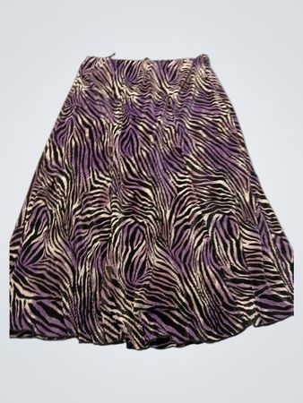 Sara Louis Purple Zebra Print Skirt