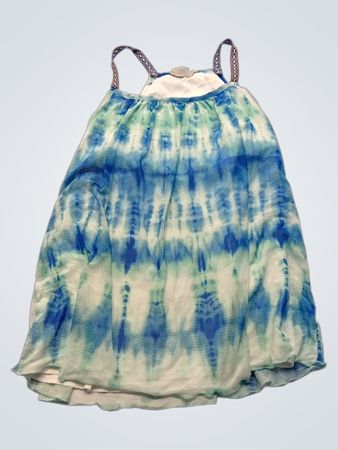 Blue and Green Tie-Dye Dress