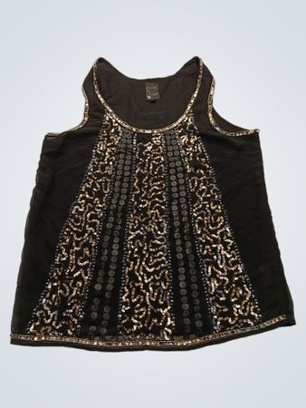 rock & shine black sleeveless top