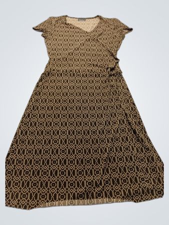 Brown Patterned Dress