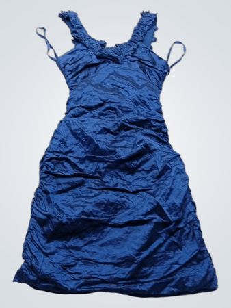 Blue Ruched Dress