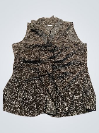 Suzy Black Polka Dot Sleeveless Blouse