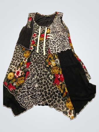 Mechant Floral and Leopard Print Dress