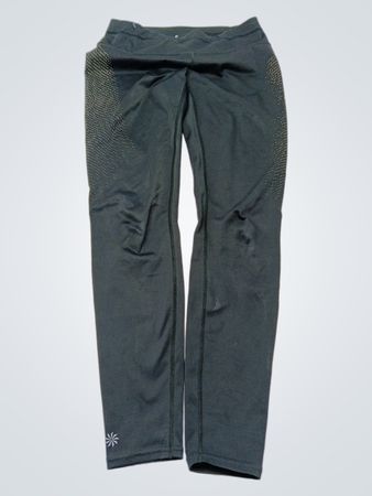 Athleta Grey Mesh Panel Yoga Leggings