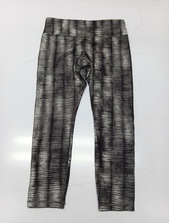 Gray and Black Striped Leggings