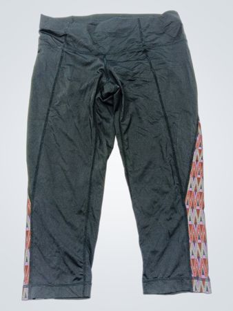 Athleta Black Geometric Pattern Leggings