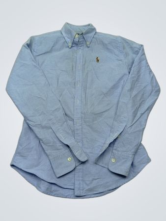 Ralph Lauren Slim Fit Light Blue Cotton Button-Down Shirt