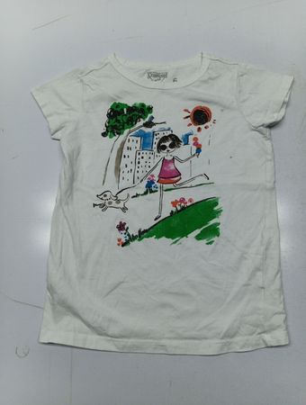 OshKosh Girl's White Graphic T-Shirt