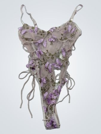 Purple Butterfly Bodysuit