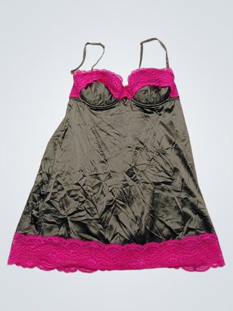 La Senza Black Chemise with Pink Lace