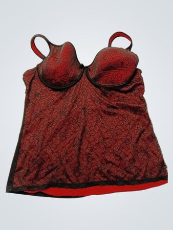 Aubade Red and Black Bustier