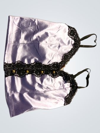 Purple Satin Bra