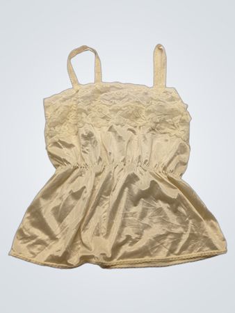 Cream-colored camisole with lace trim