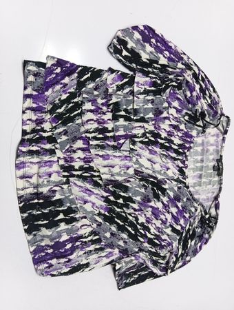 Purple and Black Patterned Top