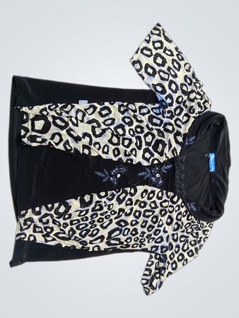 Black and White Leopard Print Dress