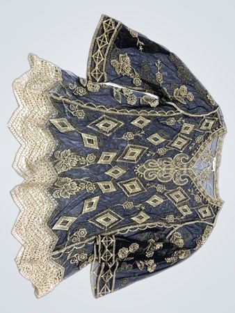 Blue and Gold Lace Top