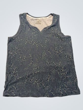 Live 2 Lounge Gray Floral Tank Top