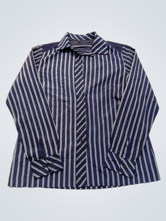 Unbranded Striped Long-Sleeve Button-Down Shirt
