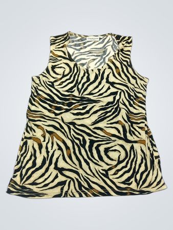 Lindez Zebra Print Tank Top