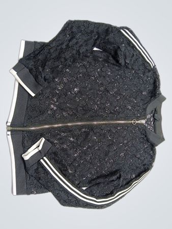 Ardene Black Lace Bomber Jacket