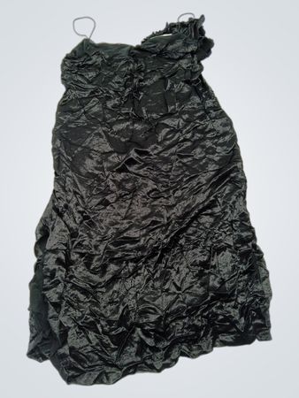 Zara Black Strapless Ruffled Mini Dress