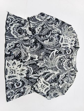 Black and White Paisley Blouse