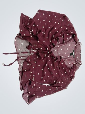 Maroon Polka Dot Scarf