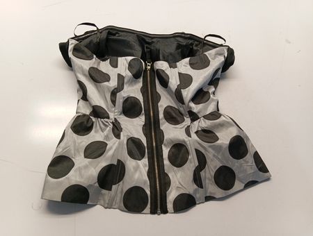 Forever 21 Black Polka Dot Satin Bustier