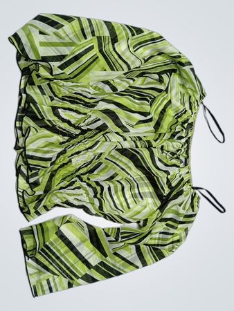 Blue Diamond Green Striped Top