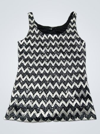 Blue Sage Sequined Tank Top