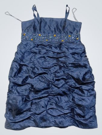 Blue Ruched Dress