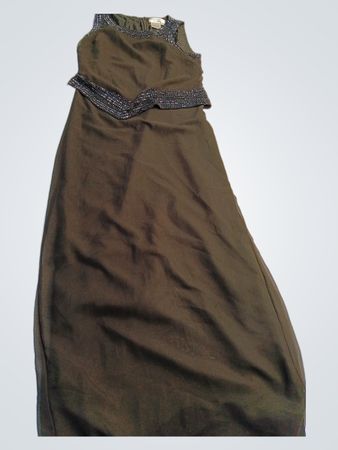 Adrianna Papell Beaded Trim Sleeveless Maxi Dress