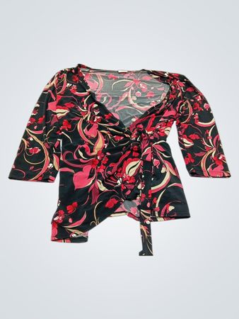 Suzy Shier Floral Blouse