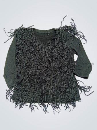 Black Fringed Shirt
