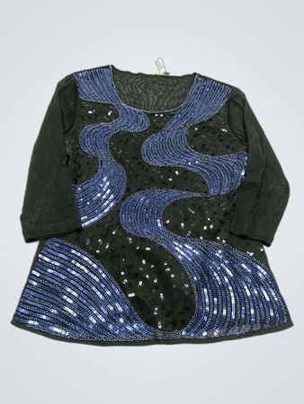 Beta's Choice Sequined Black Dress