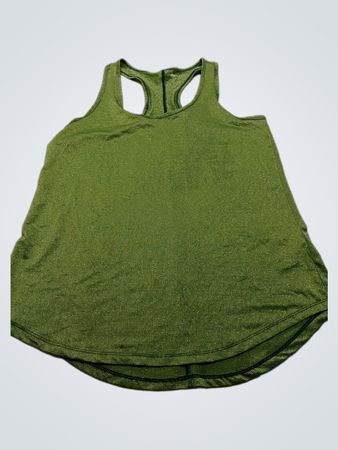 J Fresh Active Green Shimmer Racerback Tank Top
