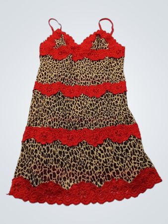 FAMPAG Intimates Leopard-Print Chemise