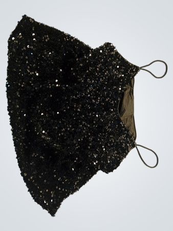 Dazy Black Sequin Top