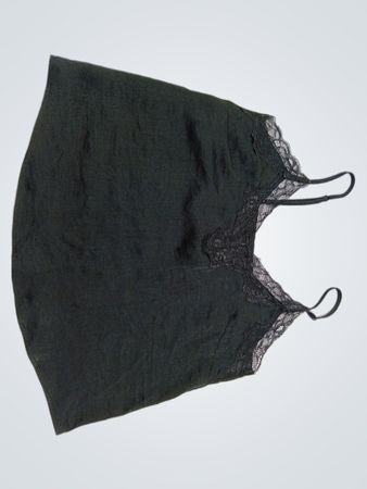 Black Camisole with Lace Trim