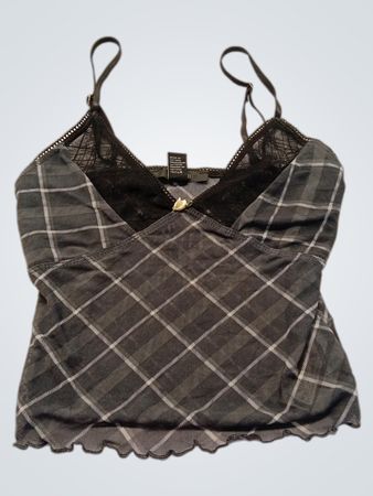 Forever 21 Plaid Lace Cami Top