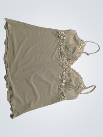Green Chemise with Lace Detail